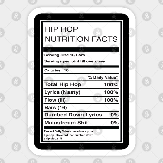 Hip Hop Nutrition Sticker by HipHopTees